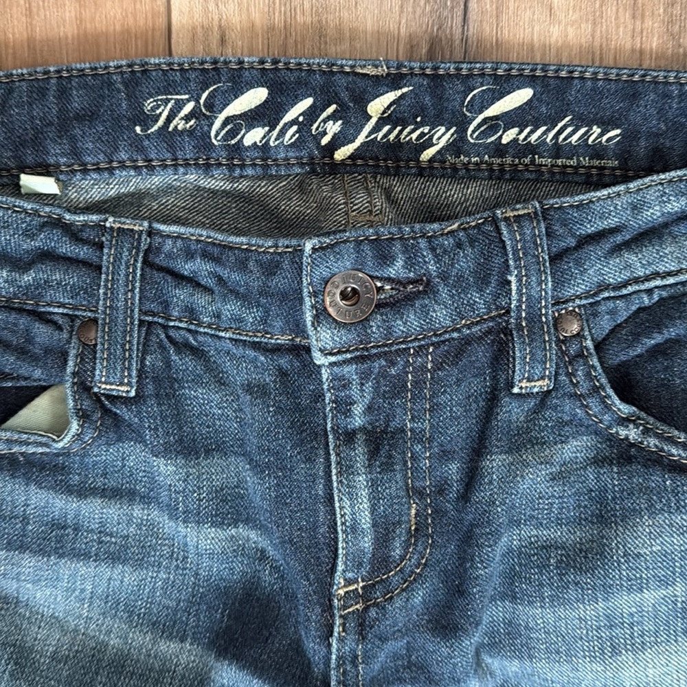 Juicy Couture Dark Blue Flare Jeans Womens the Cali size 28 - Picture 3 of 3